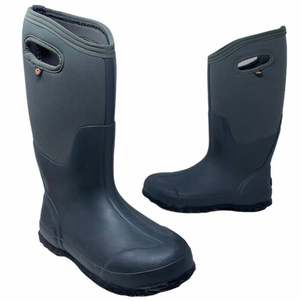Bogs Womens Classic Tall Matte Snow Boots Gray New